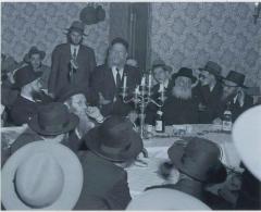 Rabbi Eliezer Silver Speaking at an Unidentified Wedding