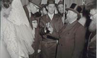 Rabbi Eliezer Silver Reciting a Brocha (Blessing) Under the Chuppah at an Unidentified Wedding
