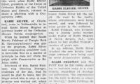 Articles Regarding Rabbi Eliezer Silver Refusing to Share a Platform With a Conservative Rabbi at the 1957 Installation of Rabbi Moses Magnes of Congrgation Sharah Tefilla in Indianapolis, Indiana 
