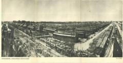 Auschwitz-Birkenau Postcard Showing a Panoramic View of the Town of Barracks in Birkenau