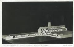Auschwitz-Birkenau Postcard Showing a Model of a Crematorium in Cross Section