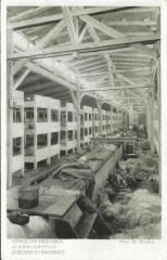 Auschwitz-Birkenau Postcard Showing the Interior of the Men's Barracks 