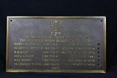 Kneseth Israel Congregation (Cincinnati, Ohio) Memorial Board for Members who Died in World War II