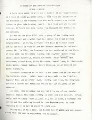 History of The Norwood Congregation (B'Nai Avraham - Cincinnati, Ohio)