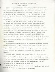 History of The Norwood Congregation (B'Nai Avraham - Cincinnati, Ohio)