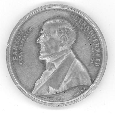 Samson Oberndoerffer (German Jewish Banker) 70th Birthday Medal