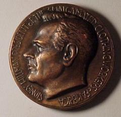 Sydney Hillman / President of the Amalgamated Clothing Workers of America Medal