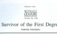 "Survivor of the First Degree" from The Christian Century