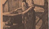 E. M. Lilien Postcard “Bei Der Arbeit” (“At Work”)