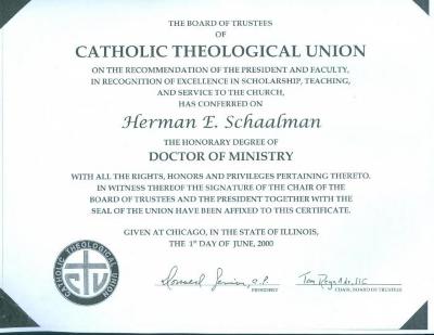 Honorary doctorates bestowed upon Rabbi Herman Schaalman