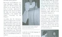"Ellis Lecture Speaker Dr. Anna Ornstein..." - article in The Informer newsletter