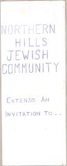 Northern Hills Synagogue Calendar of Events Brochure (Cincinnati, OH) 