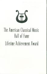 The American Classical Music Hall of Fame - Lifetime Achievement Award