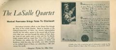 "The LaSalle Quartet: Musical Foursome Brings Fame to Cincinnati" - newspaper article