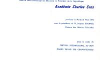 "Grand Prix International du Disque 1972" - invitation and program